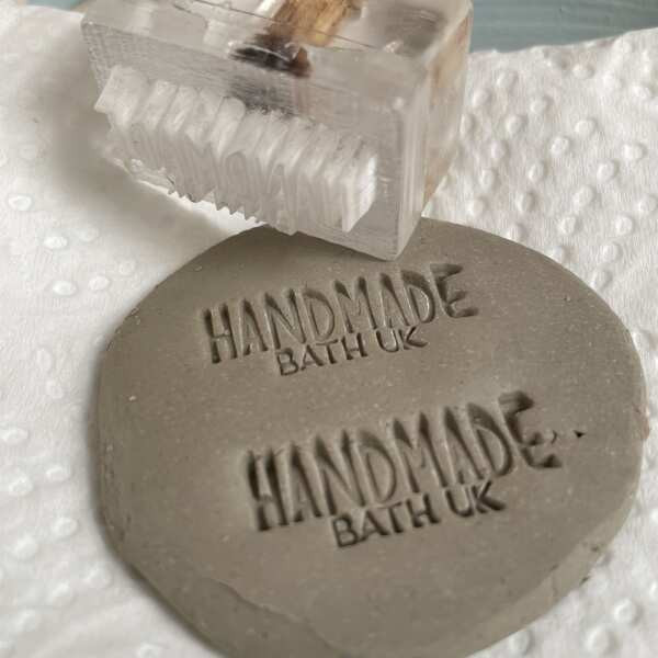 Rectangular Acrylic 40x20mm Small Clay and Soap Stamper 