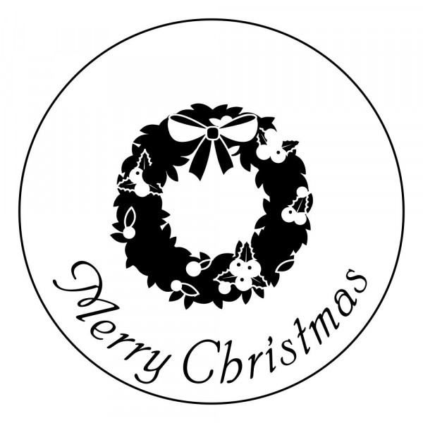 Eco Gift Tag Stamp - Merry Christmas