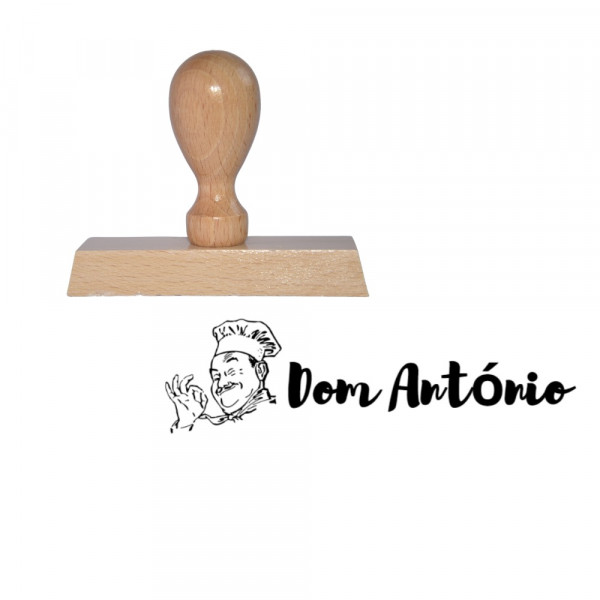 Rubber Stamp Traditional 150 x 12mm