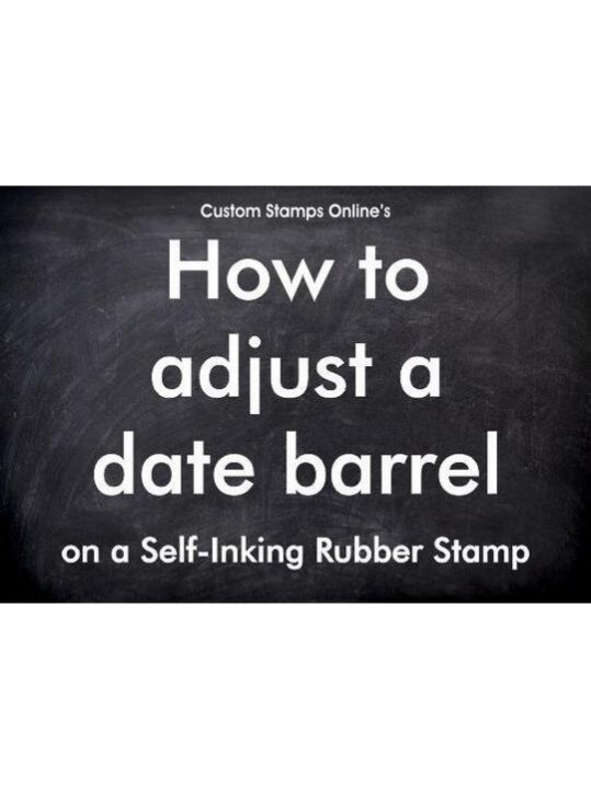 How to adjust the date barrel on a self-inking date stamp