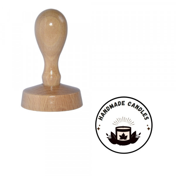 Wooden Stamp 80mm Round