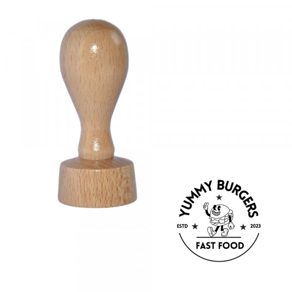 Rubber Stamp Traditional 30mm Diameter