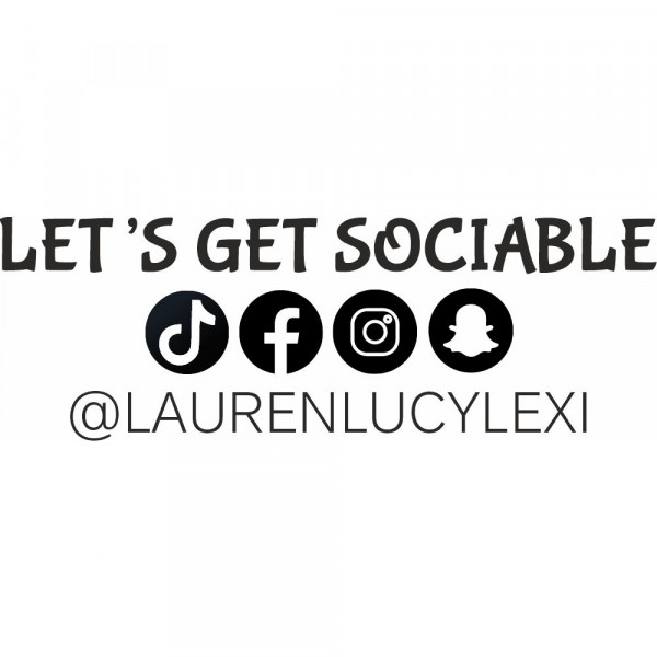 Custom Social Media Stamp | Let's Get Sociable Stamp | Instagram, Tik Tok, Facebook, Snapchat Stamp