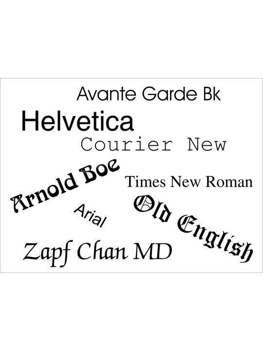 Fonts on the website